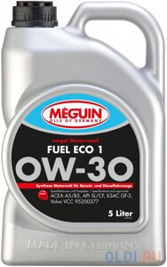 33039 Meguin НС-синт. мот. масло Megol Motorenoel Fuel Eco 1 0W-30 CF-4/SL A5/B5 GF-3 (5л)