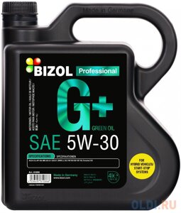 81076 BIZOL синт-ое мот. масло green oil+ 5W-20 SN A1/B1 GF-5 (4л)