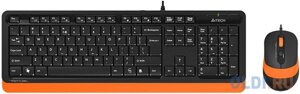 A-4Tech Клавиатура + мышь A4 Fstyler F1010 ORANGE клав: черный/оранжевый мышь: черный/оранжевый USB [1147551]