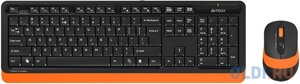 A-4Tech Клавиатура + мышь A4 Fstyler FG1010 ORANGE клав: черный/оранжевый мышь: черный/оранжевый USB беспроводная [1147574]