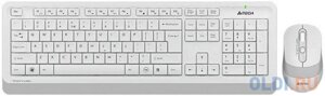 A-4Tech Клавиатура + мышь A4 Fstyler FG1010 WHITE клав: белый/серый мышь: белый/серый USB беспроводная [1147575]