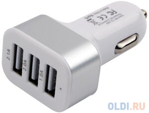 Адаптер питания cablexpert MP3a-UC-CAR17, 12V-5V 3-USB, 2.1/2/1A