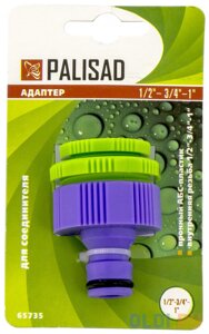 Адаптер пластмассовый, 1/2-3/4-1, внутренняя резьба Palisad