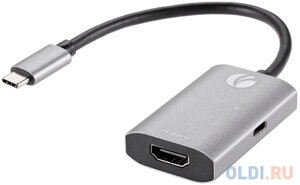 Aдаптер USB 3.1 type-cm HDMI A (f) , 4K@60hz, PD charging, alum shell, VCOM CU452A