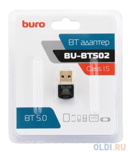 Адаптер USB Buro BU-BT502 Bluetooth 5.0+EDR class 1.5 20м черный