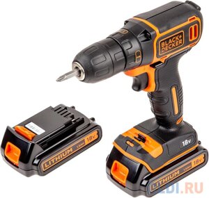 Аккумуляторная дрель-шуруповерт Black Decker BDCDC18KB-QW