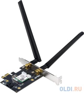 ASUS PCE-AX1800 WIFI 802.11ax, 2402 + 574mbpsб PCI-E adapter, 2 антенны; 90IG07A0-MO0b00