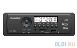 Автомагнитола digma DCR-100B24 USB MP3 FM 1DIN 4x45вт черный