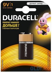 Батарейка duracell duracell 6LR61-1BL/6LF22-1BL/6LP3146 MN BP1 9в 1шт. (крона)