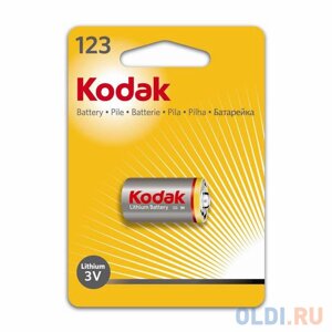 Батарейка KODAK CR123(A) K123LA 6/12/9000 CR123A 1 шт