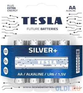 Батарейки Tesla SILVER AA+4ks Alkaline AA (LR06, пальчиковая, блистер) 4 ks блистер /4