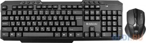Беспроводной набор Клавиатура + Мышь Jakarta C-805 RU, черный, полноразмерный DEFENDER
