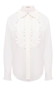 Блузка из хлопка и шелка Saint Laurent