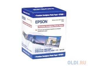 Бумага Epson Premium Semiglossy Photo Paper 251г/кв. м 100мм x 8м C13S041330