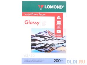 Бумага Lomond A3 200г/кв. м Glossy 0102024 50л