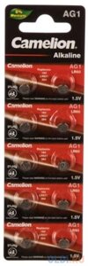 Camelion G 1 BL-10 Mercury Free (AG1-BP10(0%Hg), 364A/LR621/164 батарейка для часов) (10 шт. в уп-ке)