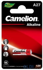 Camelion LR27A BL-1 Mercury Free (A27-BP1, батарейка,12В) (1 шт. в уп-ке)