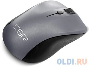 CBR CM 531Bt Grey/Blue, Мышь беспроводная, оптическая, Bluetooth 5.0, 800/1200/1600 dpi, 3 кнопки и колесо прокрутки, ABS-пластик, цвет серый-черный