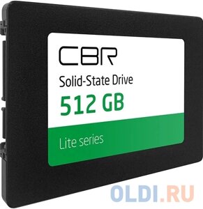 CBR SSD-512GB-2.5-LT22, внутренний SSD-накопитель, серия lite, 512 GB, 2.5, SATA III 6 gbit/s, SM2259XT, 3D TLC NAND, R/W speed up t