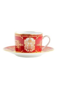 Чайная чашка с блюдцем Aux Rois Rouge Bernardaud