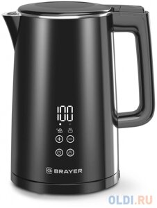 Чайник электрический Brayer BR1035 2200 Вт чёрный 1.5 л металл/пластик