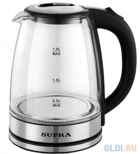Чайник электрический Supra KES-1852G 1500 Вт чёрный 1.8 л стекло