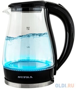 Чайник электрический Supra KES-1855G 1500 Вт чёрный прозрачный 1.8 л стекло