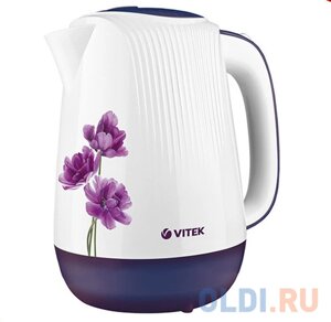 Чайник Vitek VT-7061 MC 2200 Вт белый с рисунком 1.7 л пластик