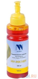 Чернила NV-INK100 Yellow универсальные на водной основе для аппаратов HP (100 ml) (Китай)