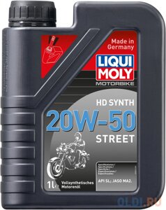 Cинтетическое моторное масло LiquiMoly Motorbike HD Synth Street 20W50 1 л 3816
