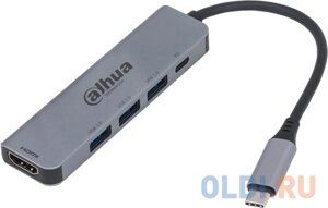 DAHUA док станция 7 in 1 USB 3.1 type-C to USB 3.0 + HDMI + SD/TF + PD docking station