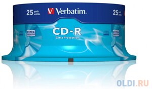 Диски CD-R 80min 700Mb Verbatim 52x 25 шт Cake Box DL 43432