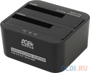 Док станция для HDD 2.5/3.5 SATA agestar 3UBT6-6G USB3.0 черный