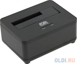 Док станция для HDD 2.5/3.5 SATA AgeStar 3UBT7 (BLACK) USB3.0, пластик+алюминий, черная