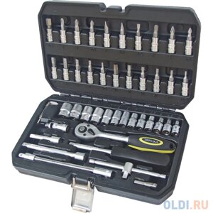 ЭВРИКА Набор торцевых головок 1*4DR 6-гранный 46 предметов ER-80046