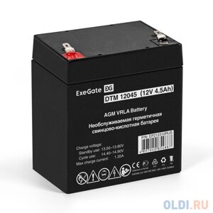 Exegate EP212310RUS Аккумуляторная батарея DTM 12045/EXG1245 (12V 4.5Ah, клеммы F1)