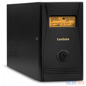 Exegate EP285579RUS ибп exegate specialpro smart LLB-600. LCD. AVR. C13. RJ. USB 600VA/360W, LCD, AVR, 4*IEC-C13, RJ45/11, USB, black