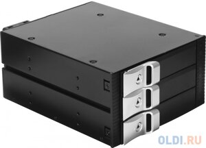 Exegate EX264639RUS Корзина для HDD Exegate HS335-01 (универсальная, на 3*3,5 SATA/SAS HDD, занимает 2*5,25 отсека)