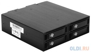 Exegate EX264647RUS Корзина для HDD Exegate HS425-01 (универсальная, на 4*2,5 SATA/SAS HDD, занимает 1*5,25 отсек)