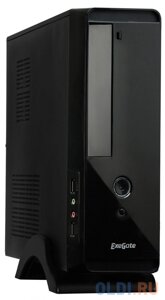 Exegate EX268702RUS корпус miniitx exegate MI-209 black, miniitx/matx, без бп, 2*USB, audio