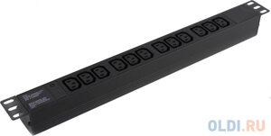 Exegate EX280865RUS блок розеток exegate serverpro PDU-19H007 al-12C13-C20, 19,1U, алюм, 12 IEC 320 C13, с20