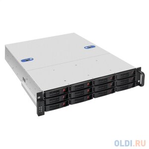 Exegate EX281297RUS Серверный корпус ExeGate Pro 2U550-HS12 RM 19, высота 2U, глубина 550, БП 1U-700ADS,12xHotSwap, USB