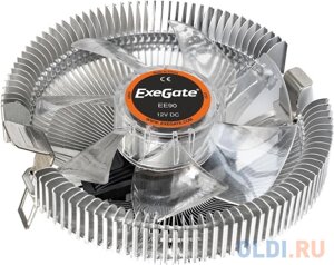 Exegate EX286149RUS кулер EE90 exegate (al, LGA775/1150/1151/1155/1156/1200/AM2/AM2+AM3/AM3+AM4/FM1/FM2/754/939/940, TDP 75W, fan 90mm, 2200RPM, hyd