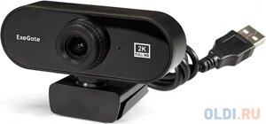 Exegate EX287380RUS Веб-камера ExeGate Stream C940 2K T-Tripod (матрица 1/3 5Мп, 2560x1440, 30fps, 4-линзовый объектив, ручной фокус, USB, микро