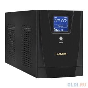 Exegate EX292636RUS ибп exegate specialpro smart LLB-3000. LCD. AVR. 3SH. 2C13. RJ. USB 3000VA/1800W, LCD, AVR,3*schuko+2*C13, RJ45/11, USB, металлический