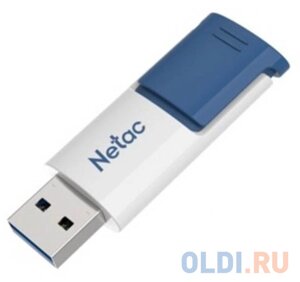 Флеш Диск Netac U182 Blue 16Gb NT03U182N-016G-30BL, USB3.0, сдвижной корпус, пластиковая бело-синяя