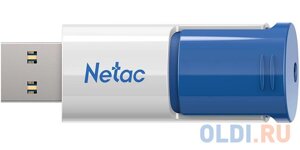 Флеш Диск Netac U182 Blue 256Gb NT03U182N-256G-30BL, USB3.0, сдвижной корпус, пластиковая чёрно-синяя