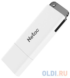 Флеш Диск Netac U185 128Gb NT03U185N-128G-20WH, USB2.0, с колпачком, пластиковая белая