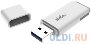 Флеш Диск Netac U185 16Gb NT03U185N-016G-20WH, USB2.0, с колпачком, пластиковая белая