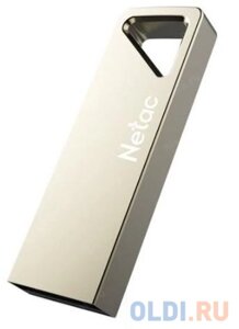 Флеш Диск Netac U326 32Gb NT03U326N-032G-20PN, USB2.0, металлическая плоская